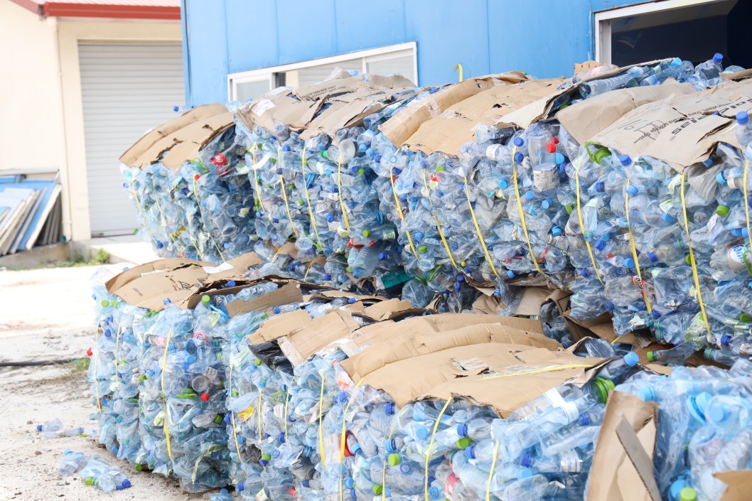 Crates of Plastics waiting for disposal